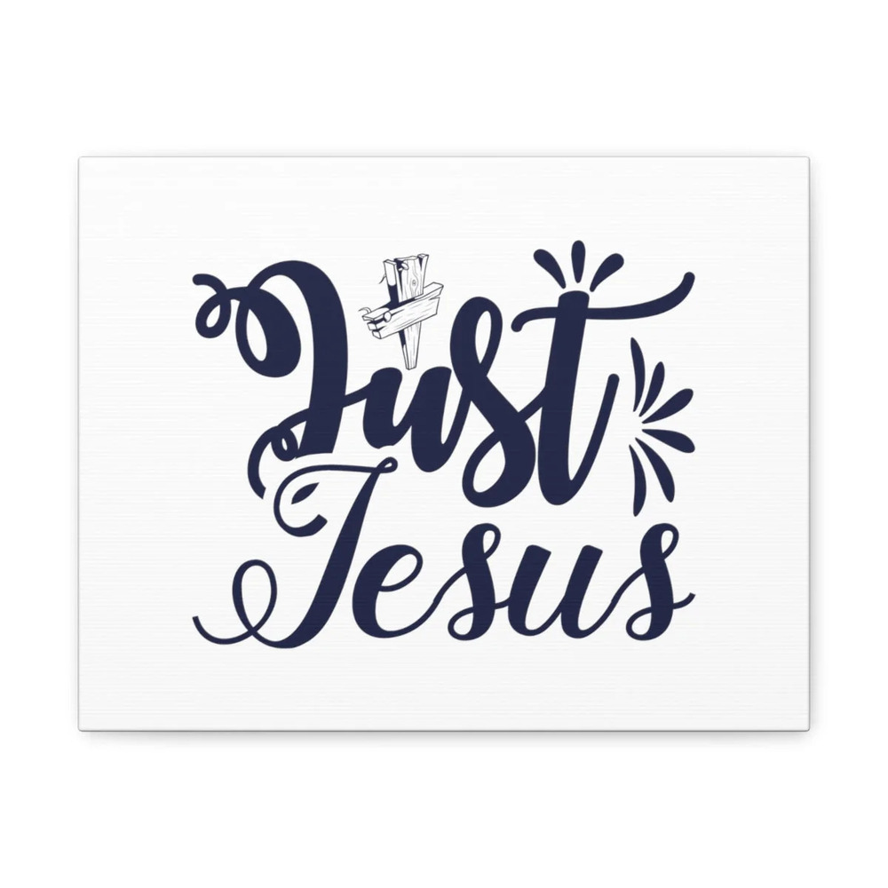 Scripture Walls John 14:6 Just Jesus Bible Verse Canvas Christian Wall Art